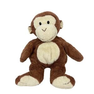 TY Pluffies Dangles Monkey Plush Brown TyLux Beanie Stuffed Animal Toy 10 Inch